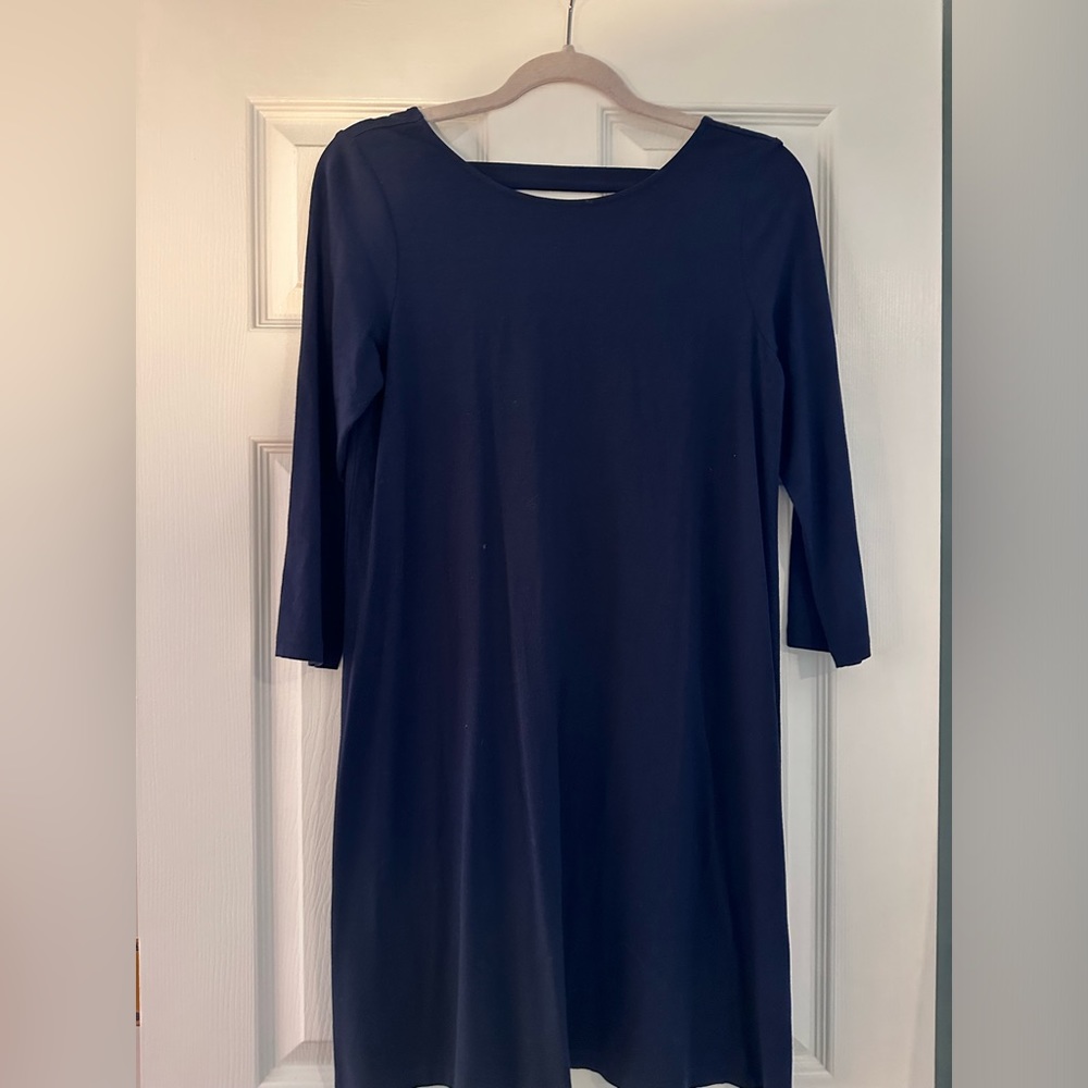 Lilly Pulitzer Navy Blue Jersey Swing Dress Size Large